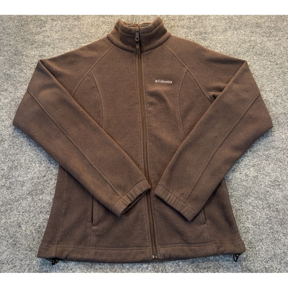 Columbia Women's M Brown Full Zip Fleece Jacket Outdoor Casual